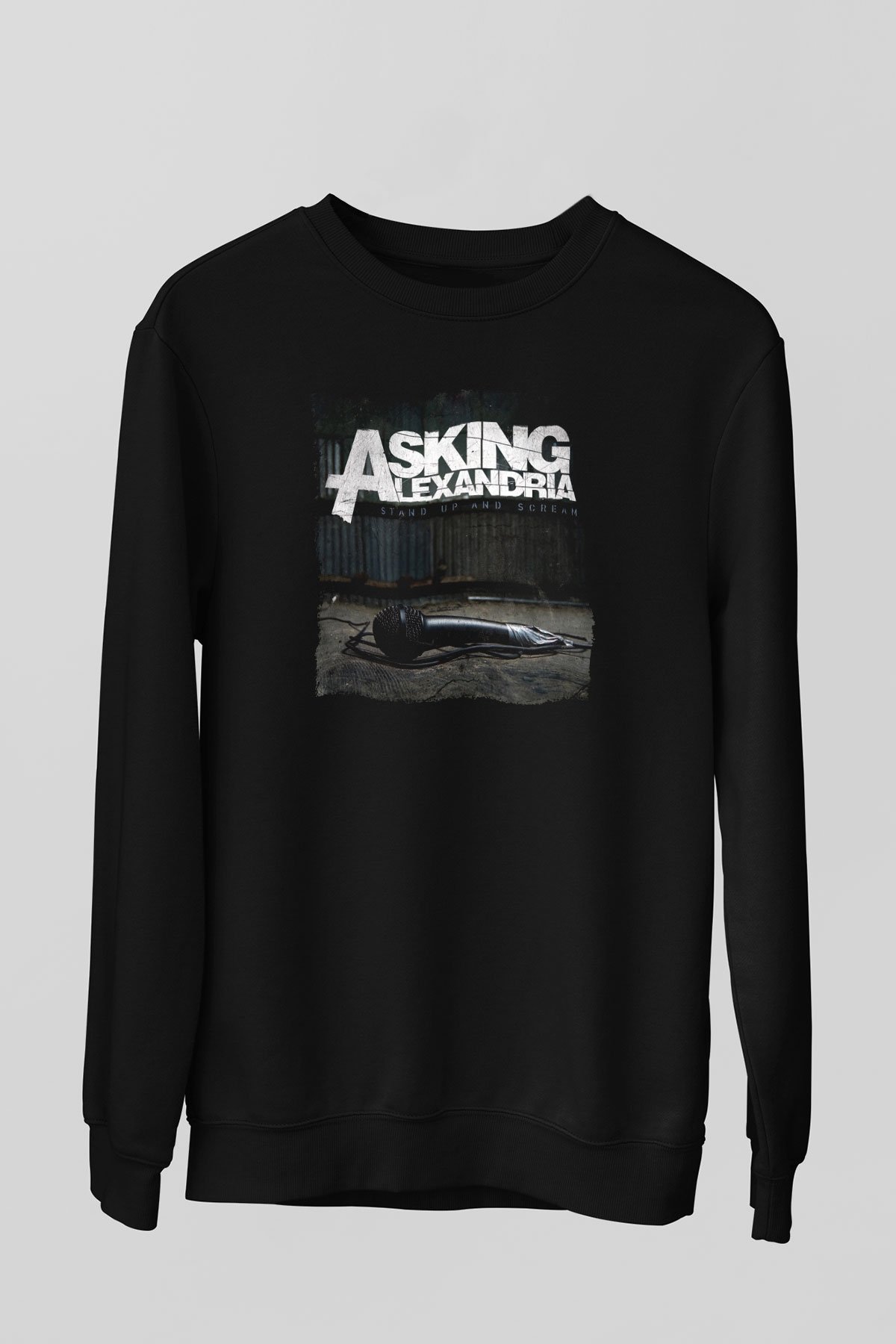 Asking Alexandria Siyah Unisex Sweatshirt