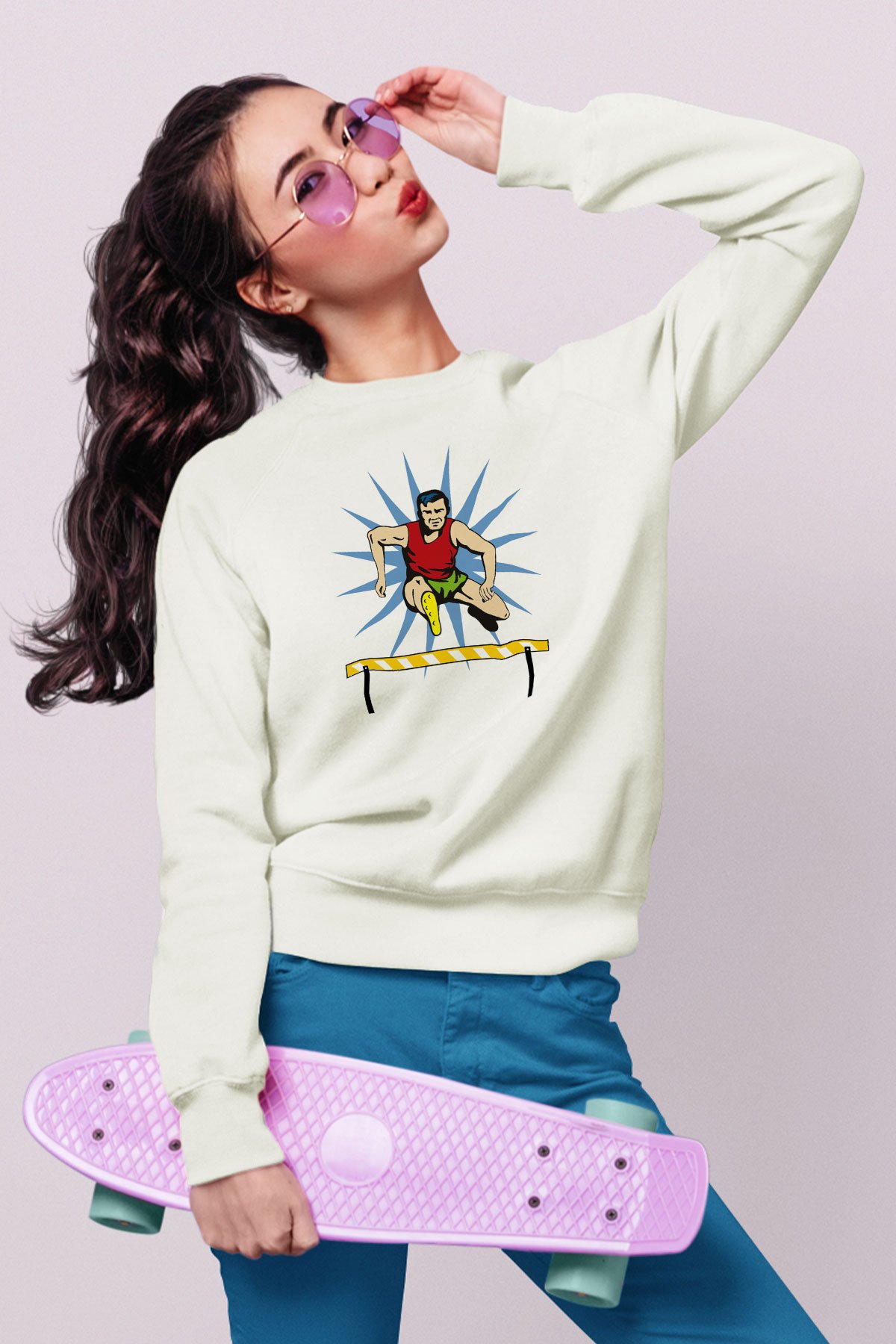 Atlet Beyaz Unisex Sweatshirt