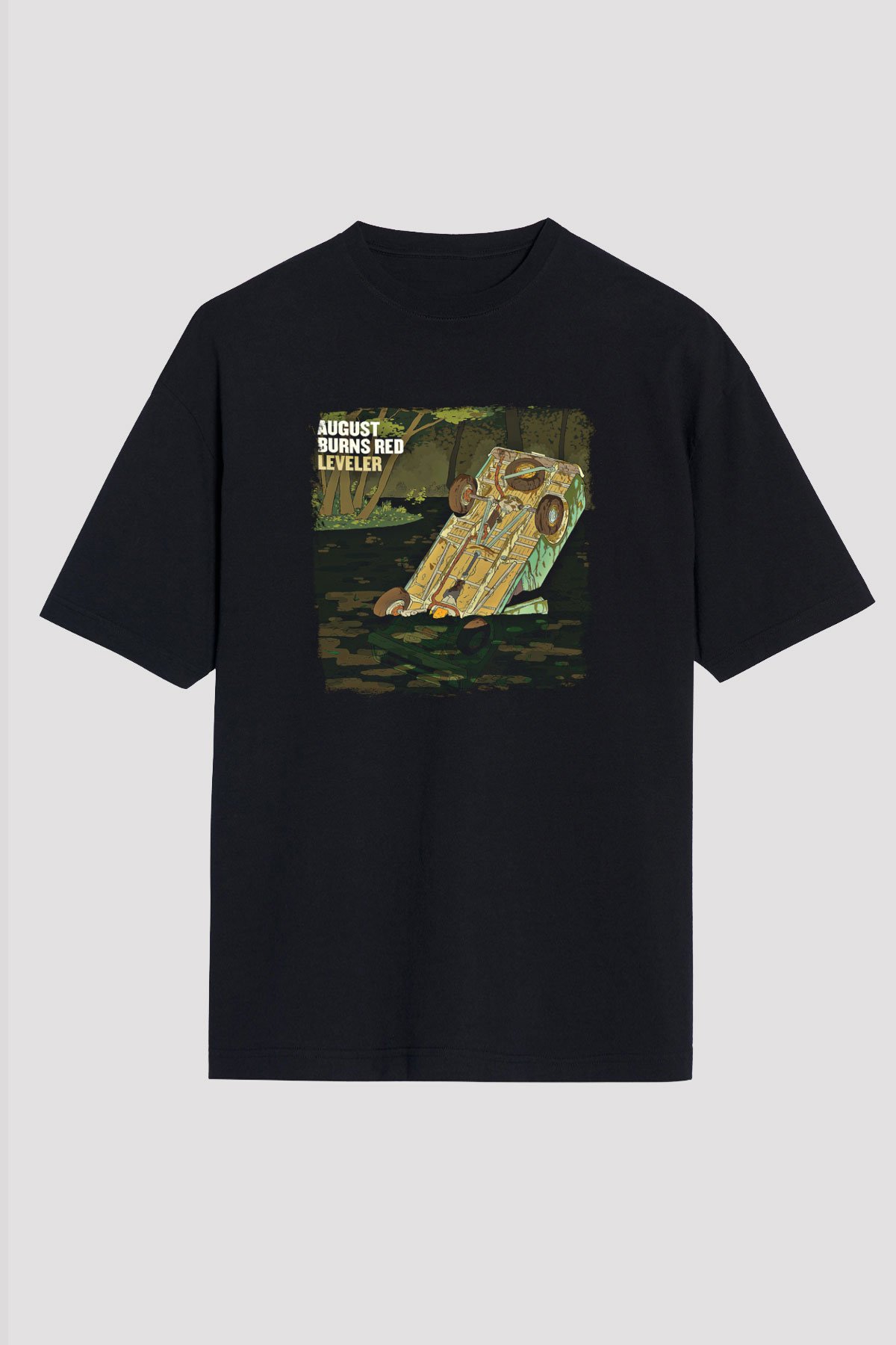 August Burns Red Baskılı Unisex Siyah Oversize Tişört
