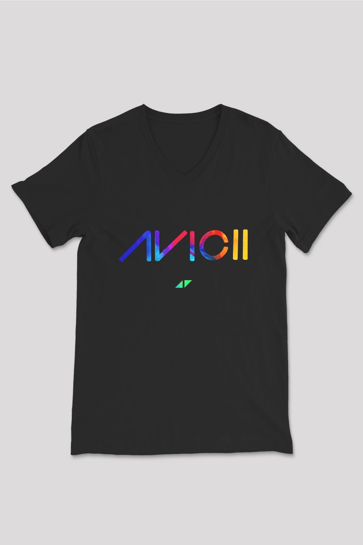 Avicii Siyah Unisex V Yaka Tişört