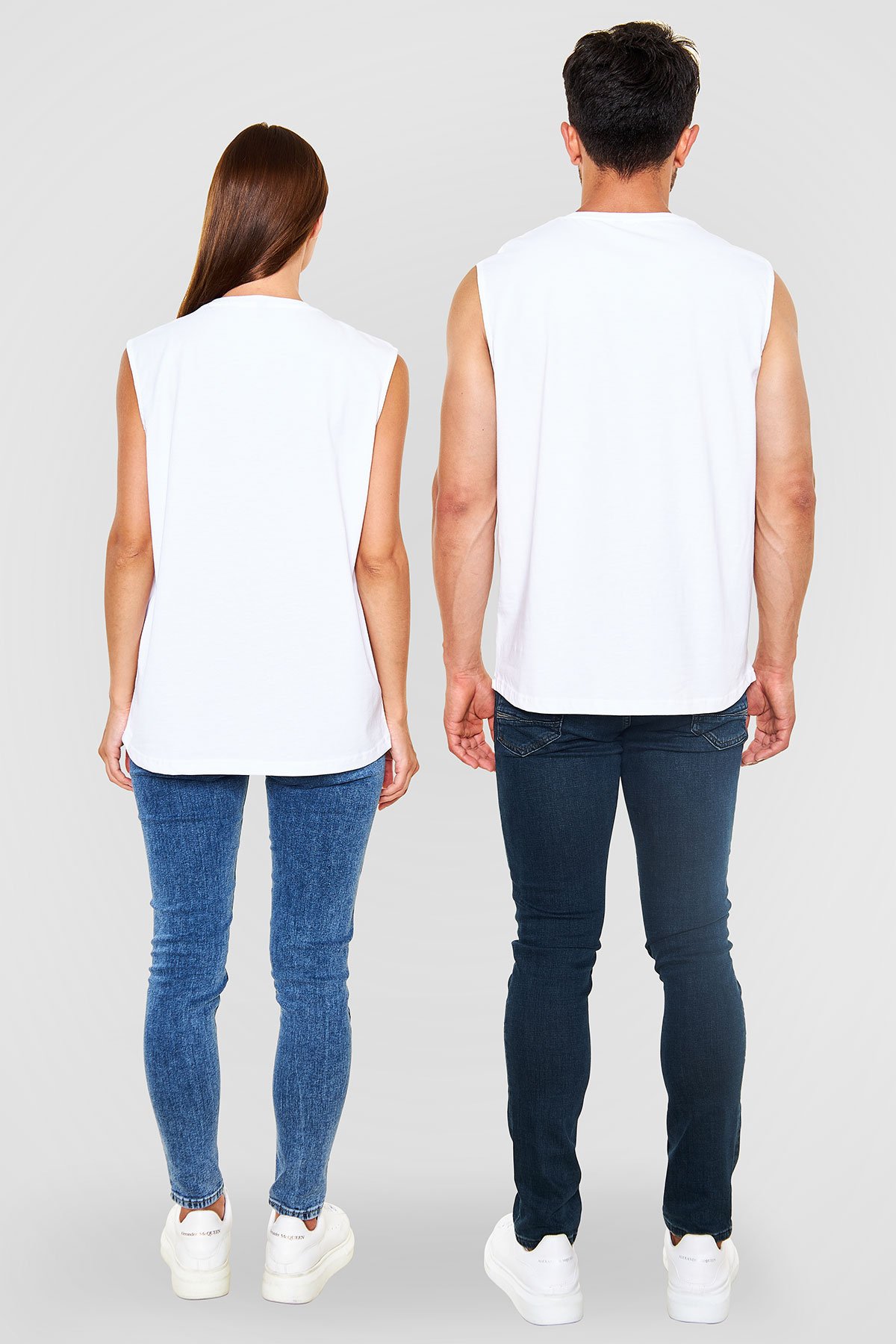 Ayı Beyaz Unisex Kolsuz Tişört