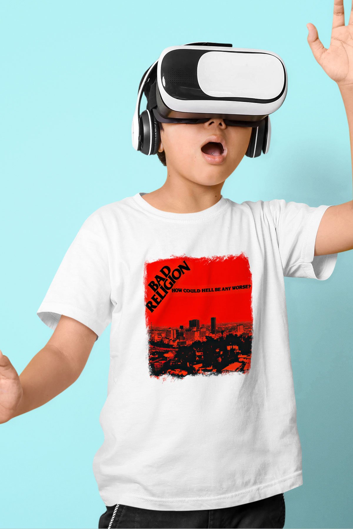 Bad Religion Baskılı Unisex Beyaz Çocuk Tişört
