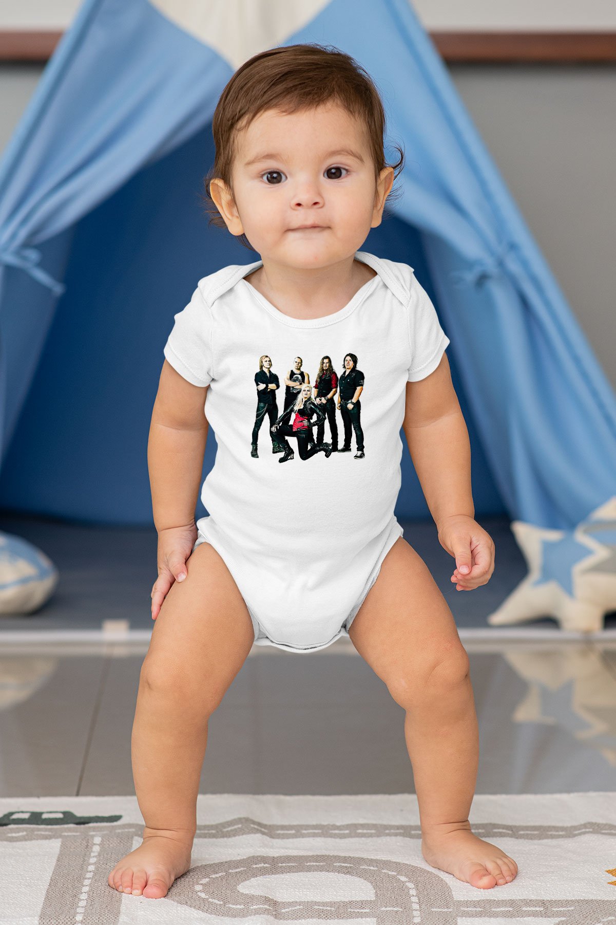 Battle Beast Baskılı Beyaz Unisex Bebek Body - Zıbın
