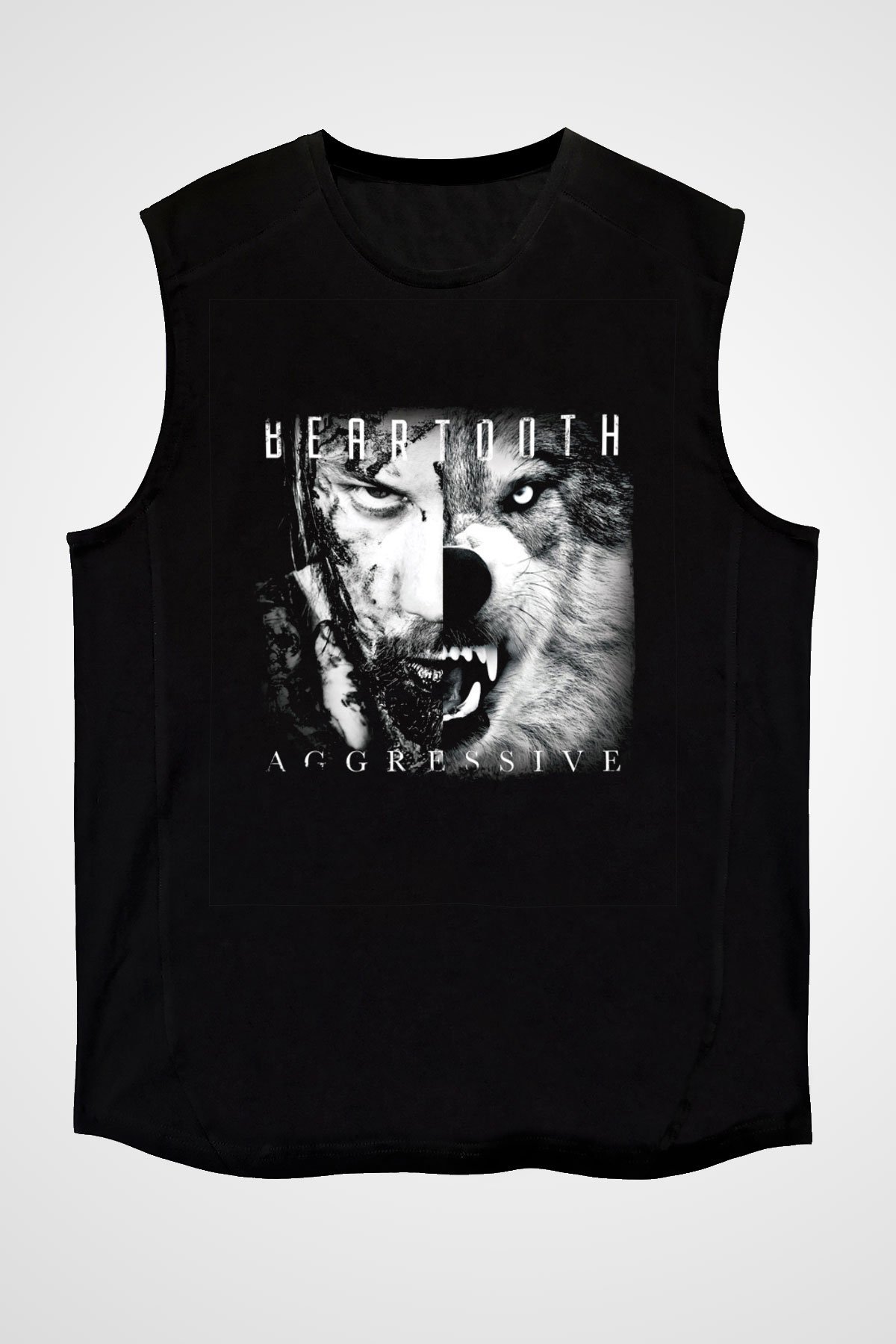 Beartooth Baskılı Unisex Siyah Kolsuz Tişört