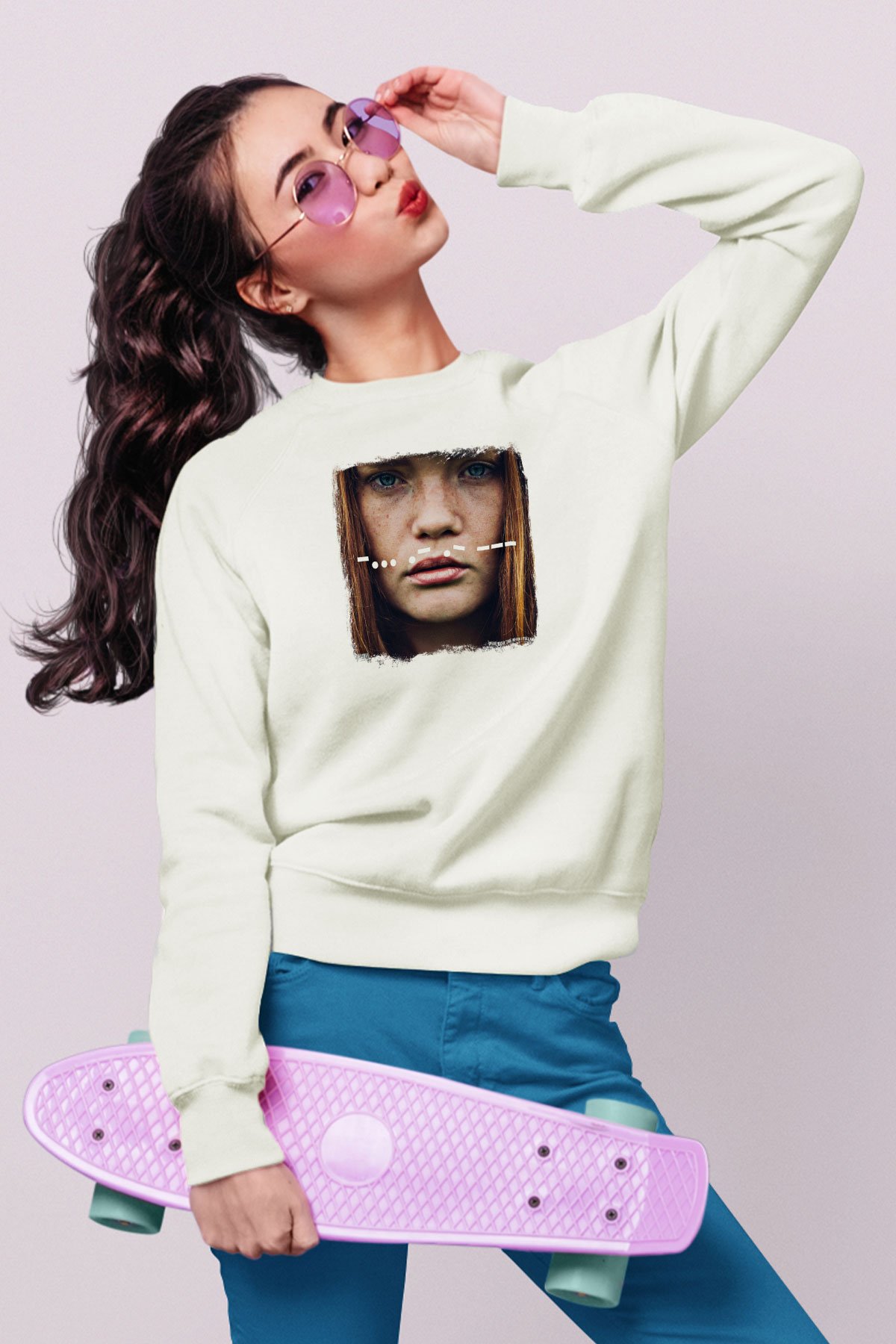 Being as an Ocean Baskılı Unisex Beyaz Sweatshirt