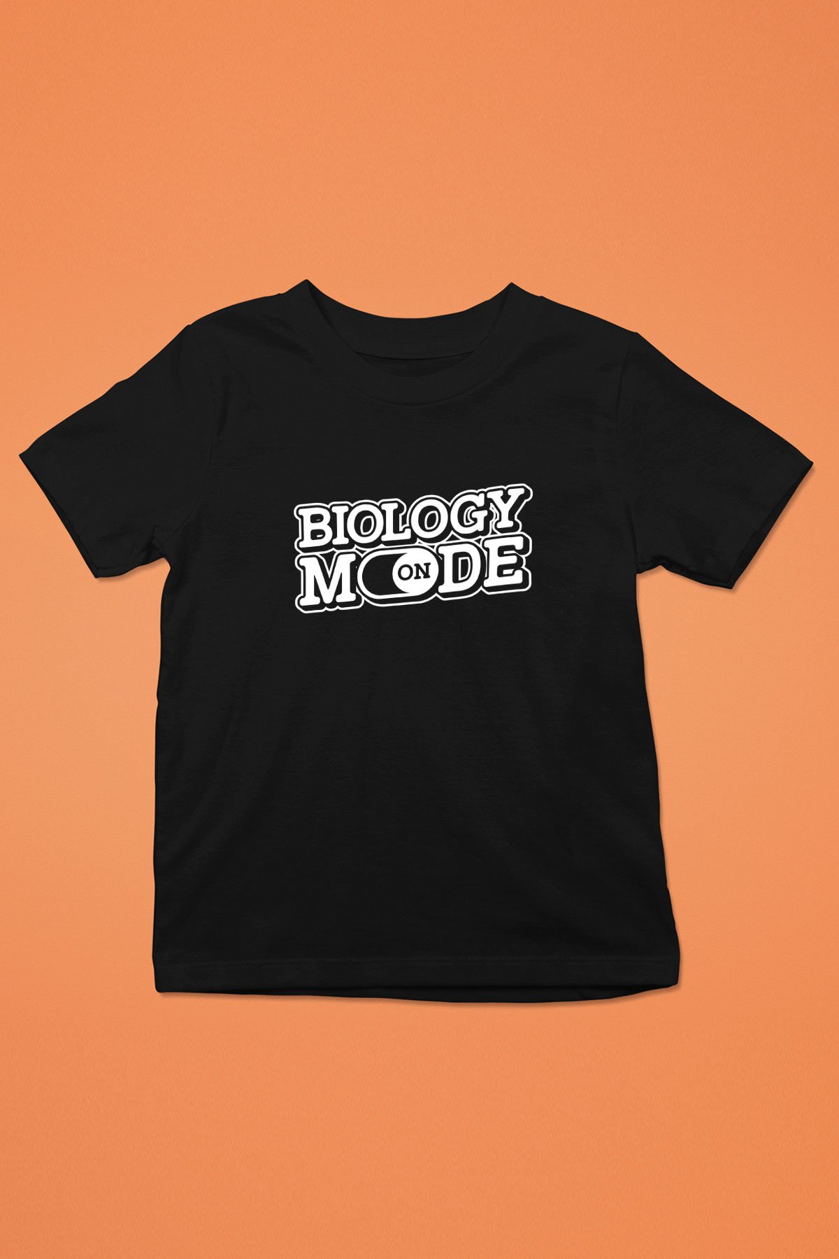 Biyoloji Baskılı Unisex Siyah Çocuk Tişörtü - Tshirt