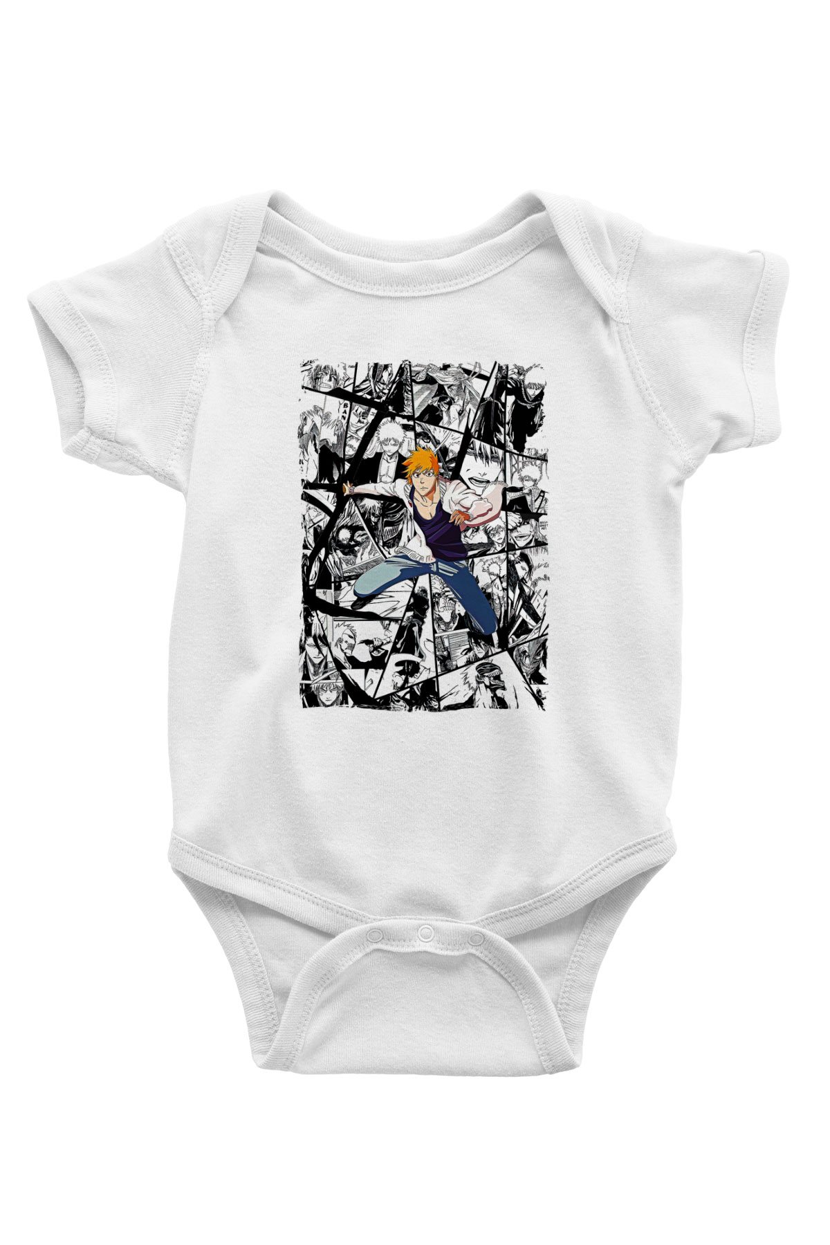 Bleach Baskılı Beyaz Unisex Bebek Body - Zıbın