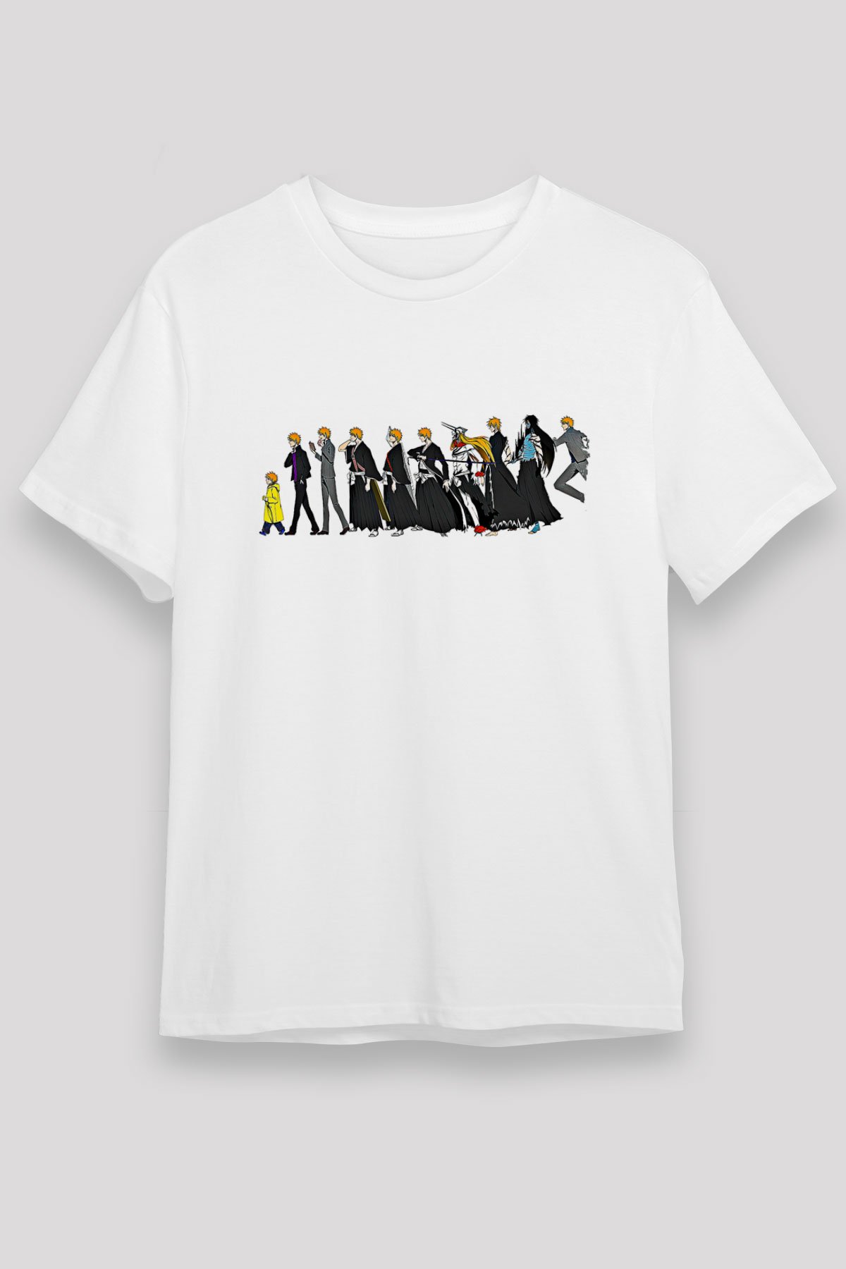 Bleach Unisex Baskılı Beyaz Tişört - Tshirt