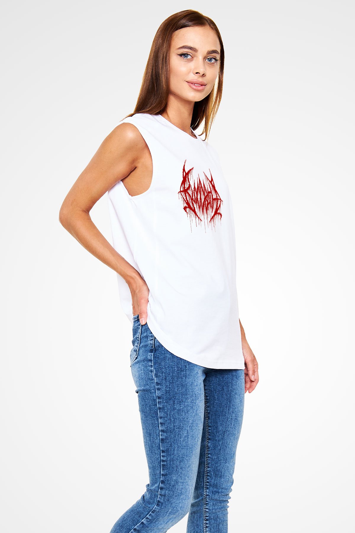 Bloodbath Beyaz Unisex Kolsuz Tişört