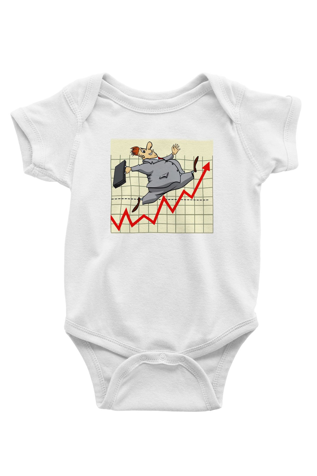 Borsacı Baskılı Beyaz Unisex Bebek Body - Zıbın