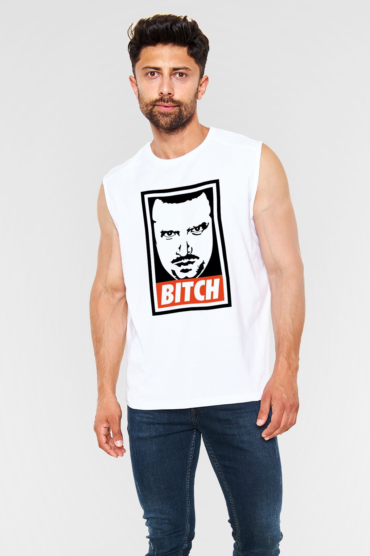 Breaking Bad Heisenberg Beyaz Unisex Kolsuz Tişört