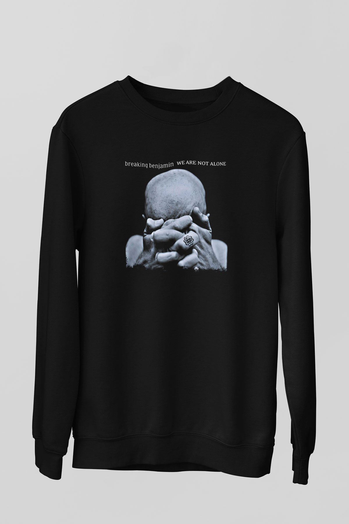 Breaking Benjamin Baskılı Unisex Siyah Sweatshirt