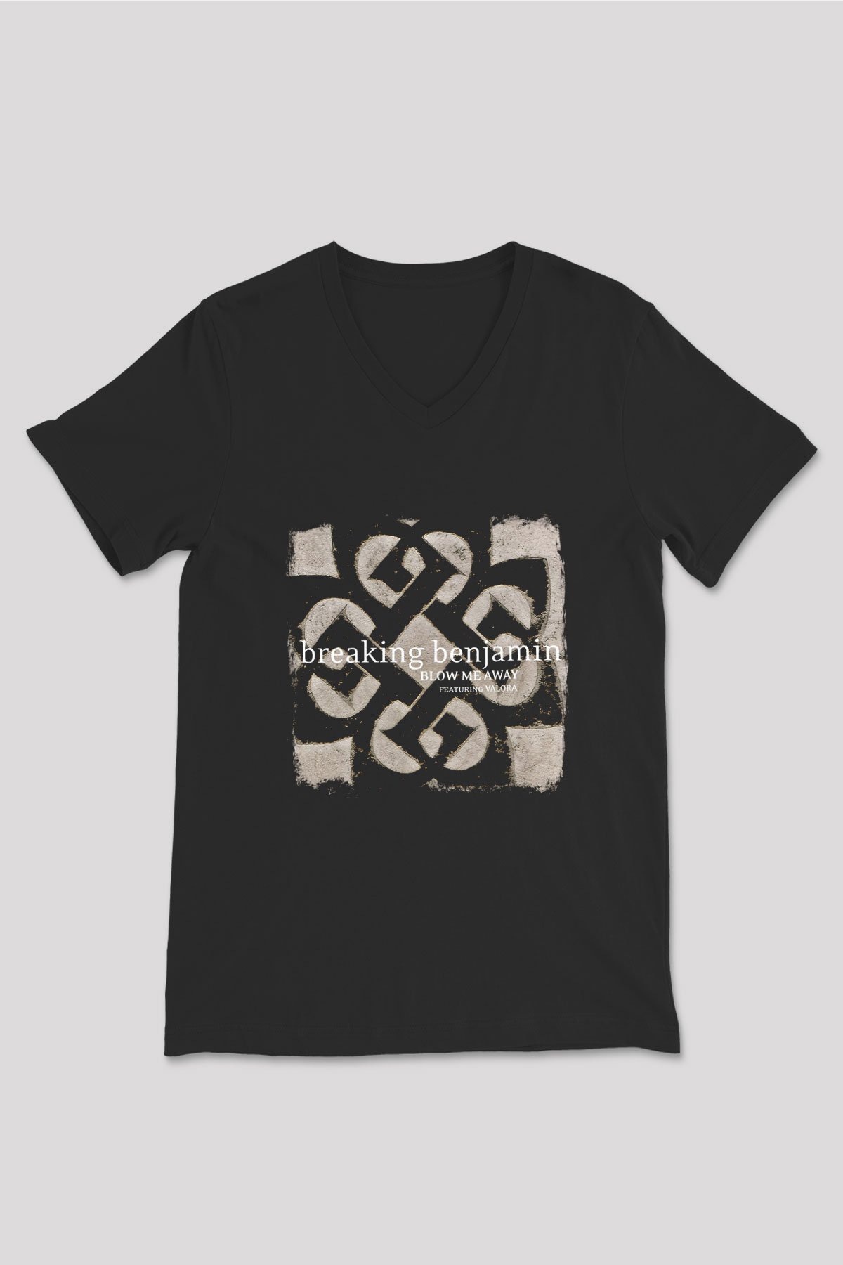 Breaking Benjamin Baskılı Unisex Siyah V Yaka Tişört