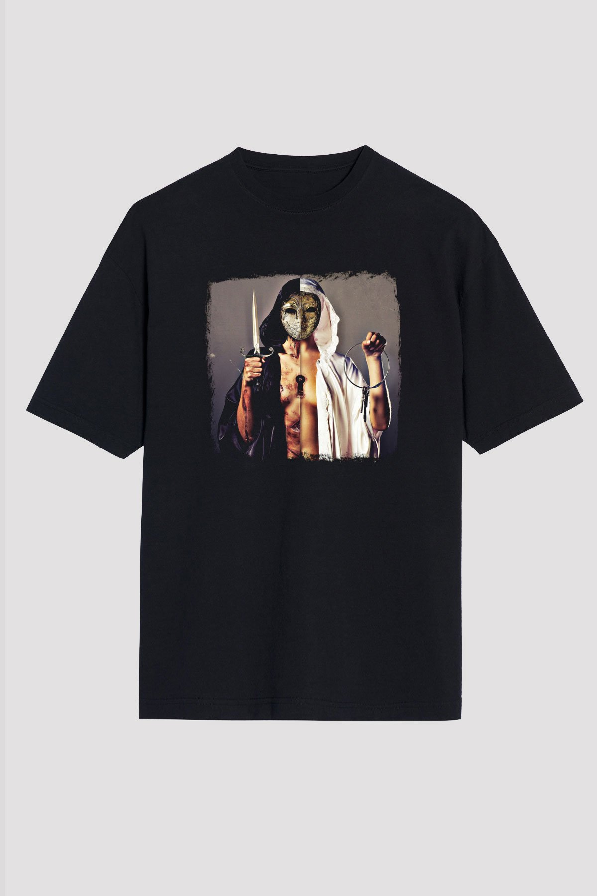 Bring Me the Horizon Baskılı Unisex Siyah Oversize Tişört