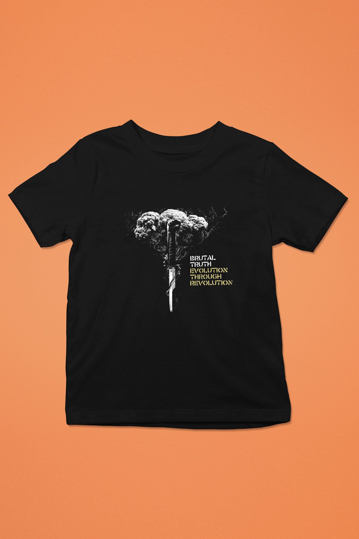 Brutal Truth Baskılı Unisex Siyah Çocuk Tişört