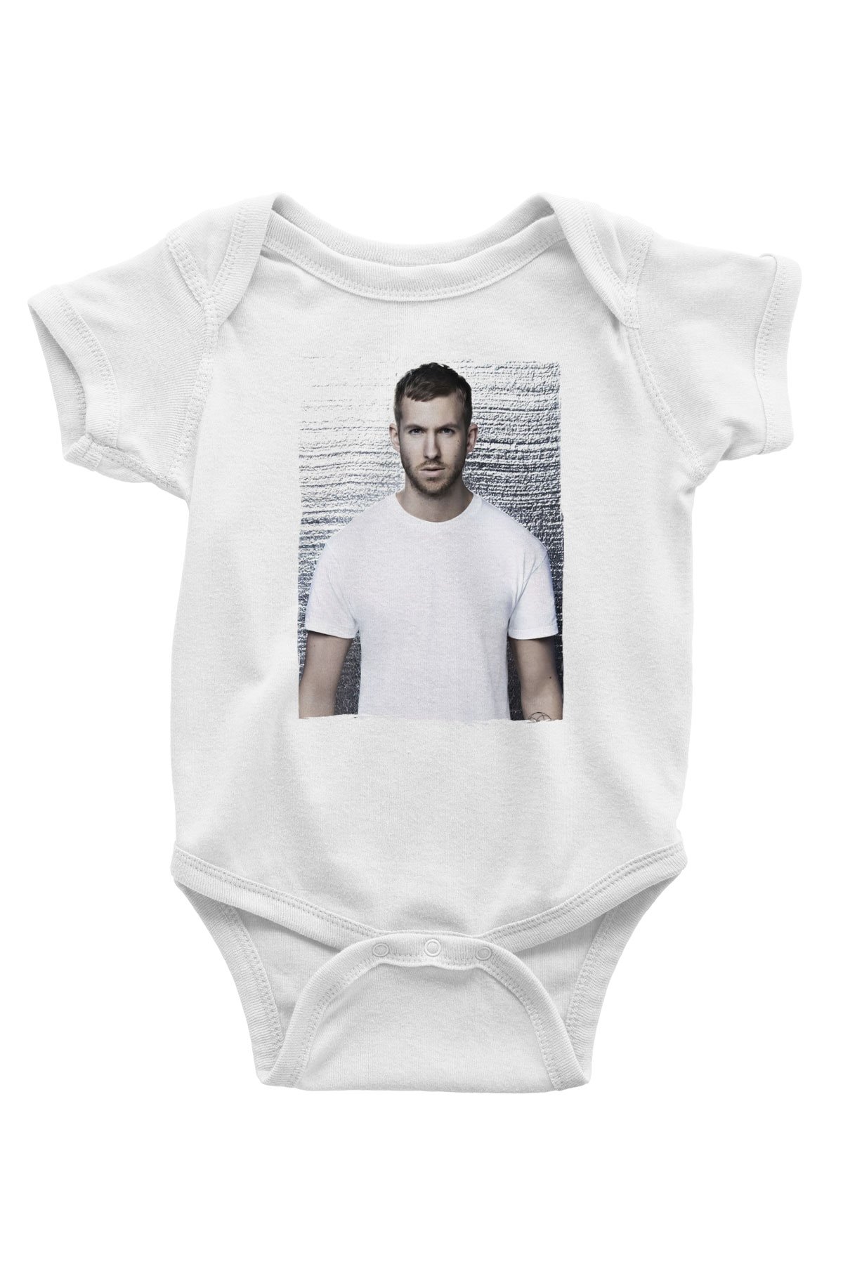 Calvin Harris Beyaz Bebek Body - Zıbın
