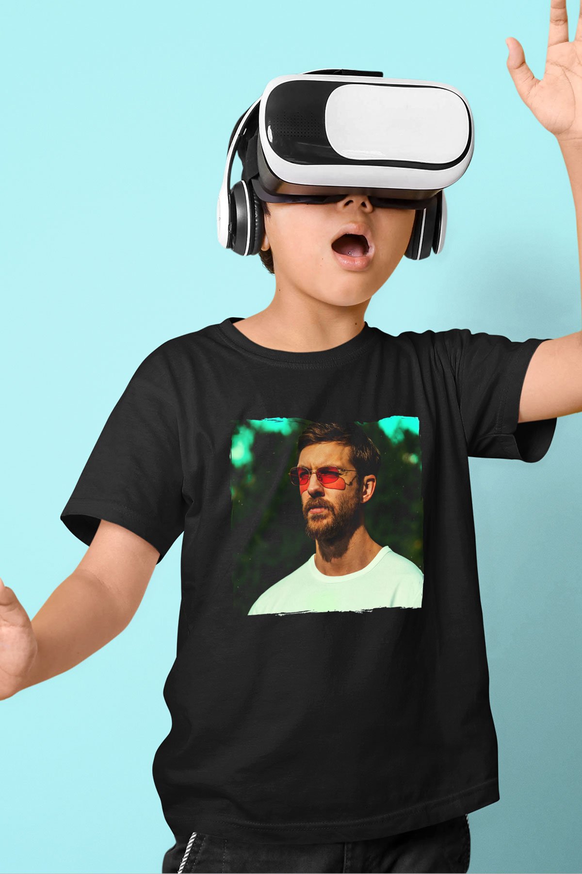 Calvin Harris Siyah Unisex Çocuk Tişört