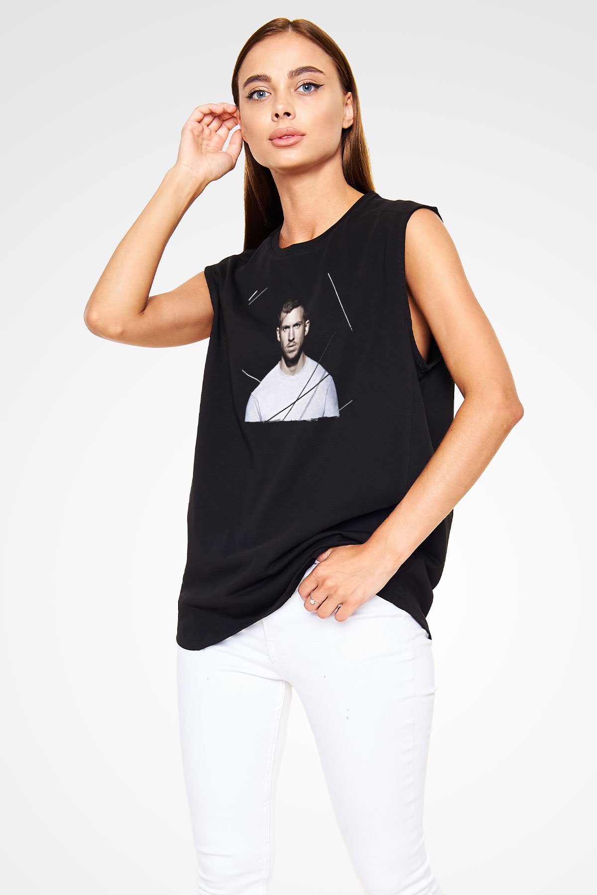 Calvin Harris Siyah Unisex Kolsuz Tişört