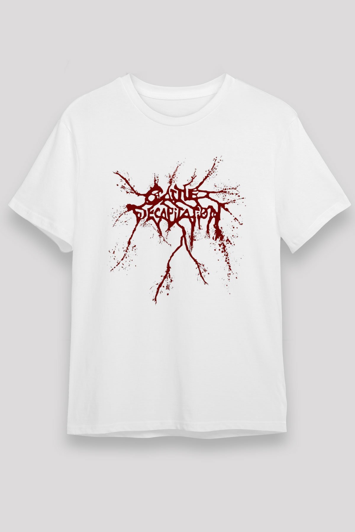 Cattle Decapitation Beyaz Unisex Tişört T-Shirt - TişörtFabrikası