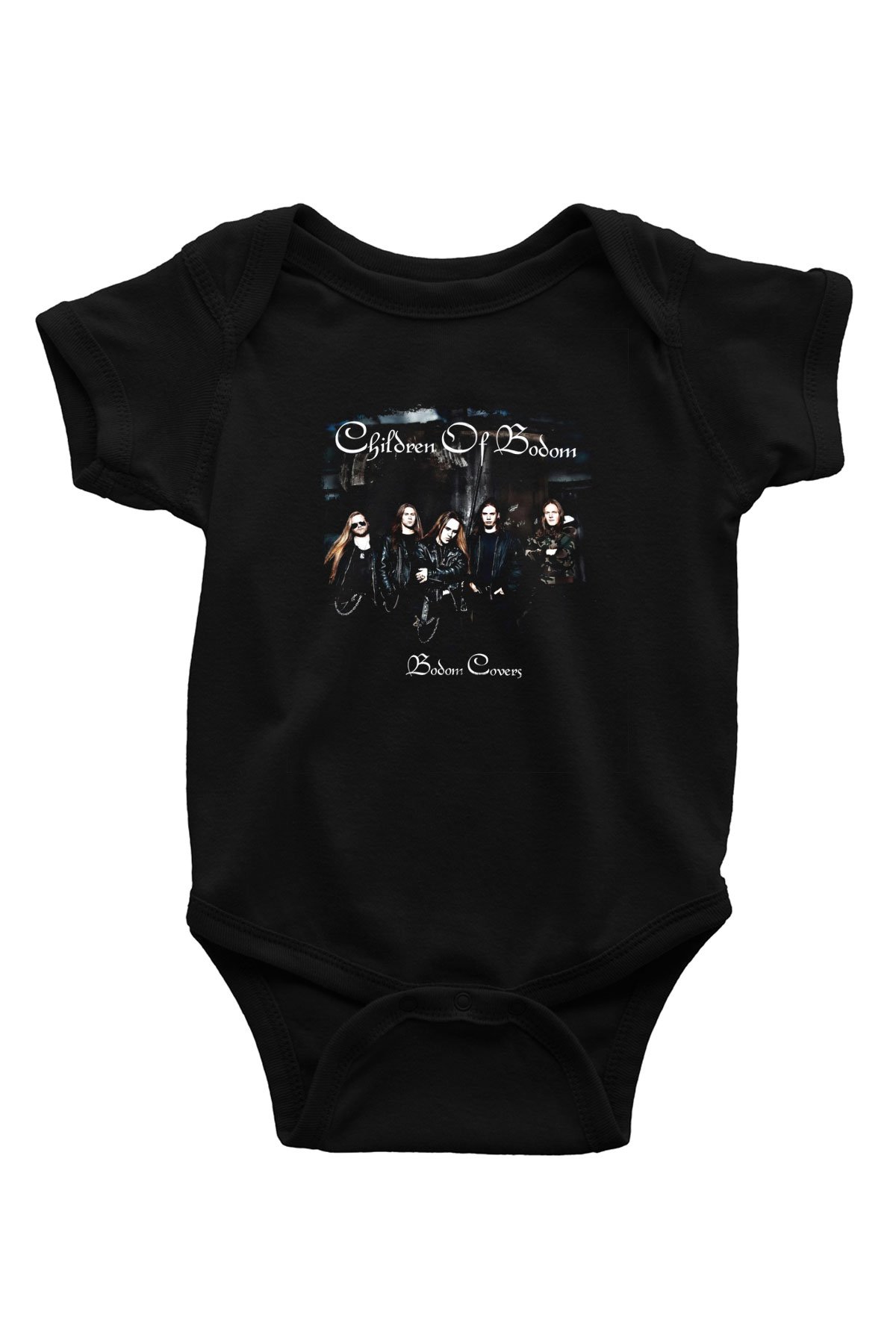 Children of Bodom Baskılı Unisex Siyah Bebek Body - Zıbın