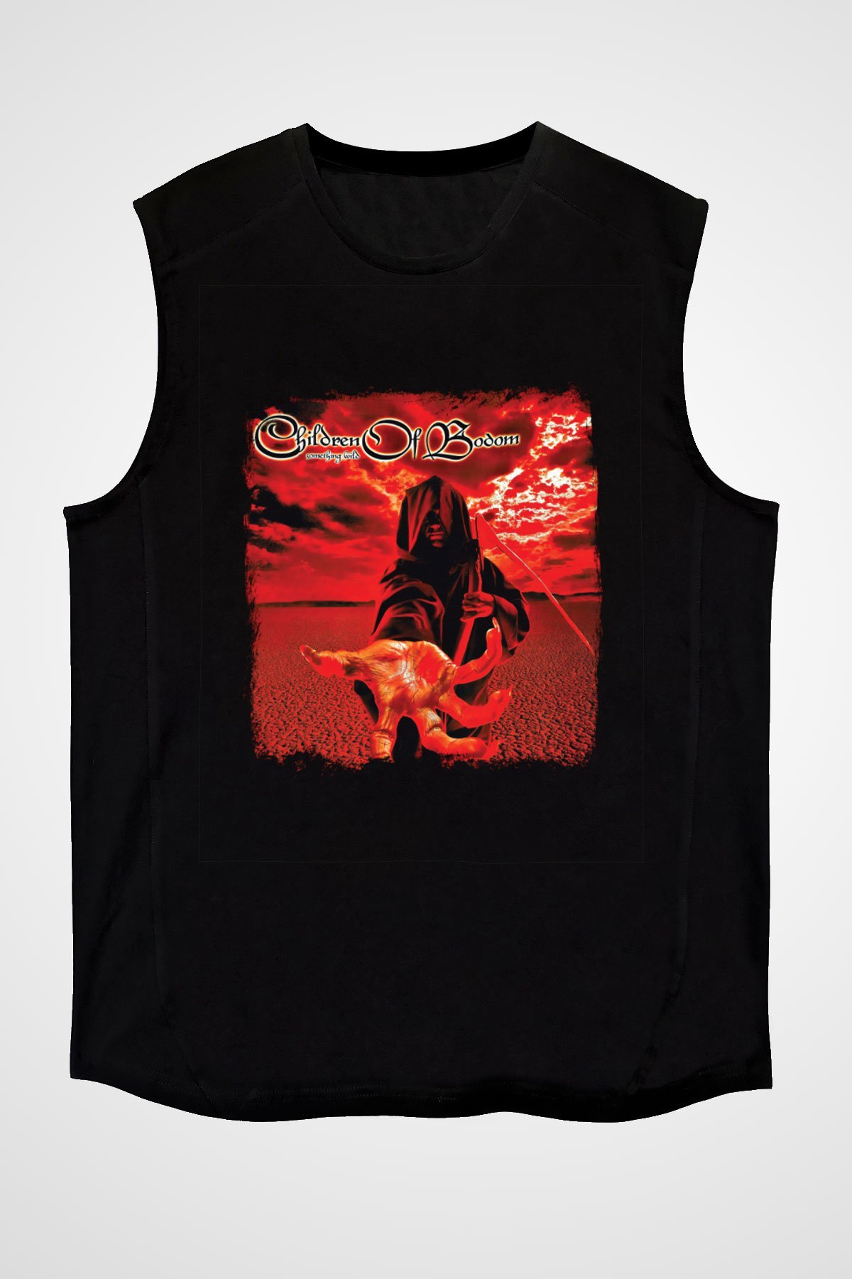 Children of Bodom Baskılı Unisex Siyah Kolsuz Tişört