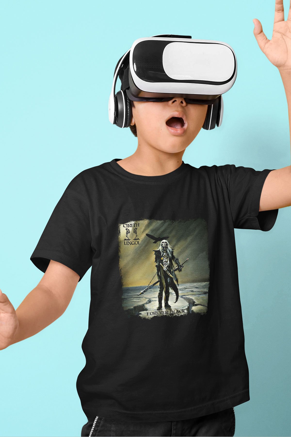 Cirith Ungol Baskılı Unisex Siyah Çocuk Tişört