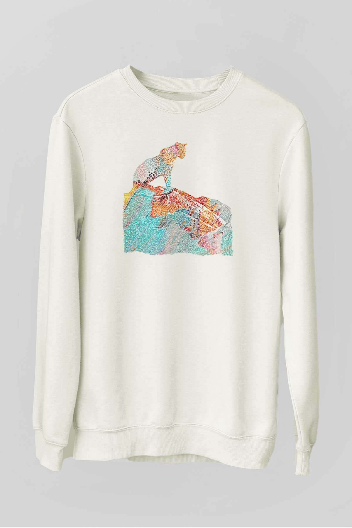 Çita Beyaz Unisex Sweatshirt