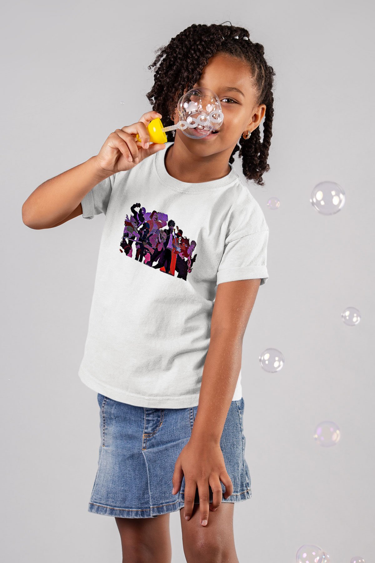 Dabi Baskılı Beyaz Unisex Beyaz Çocuk Tişört - Tshirt