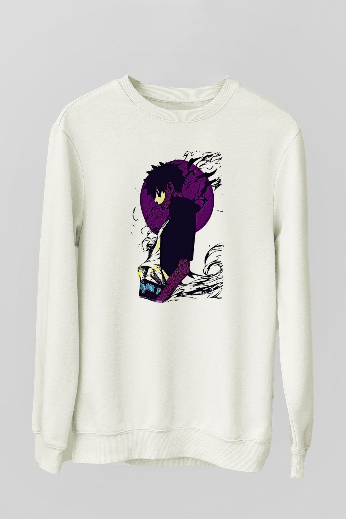Dabi Baskılı Beyaz Unisex Sweatshirt