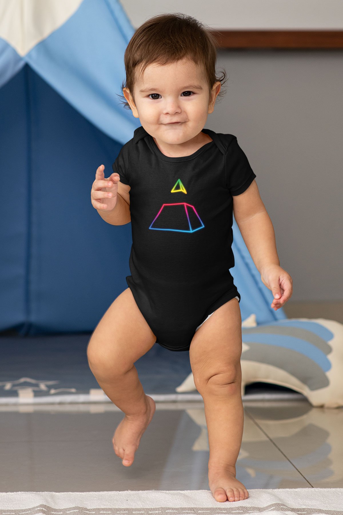 Daft Punk Siyah Bebek Body - Zıbın
