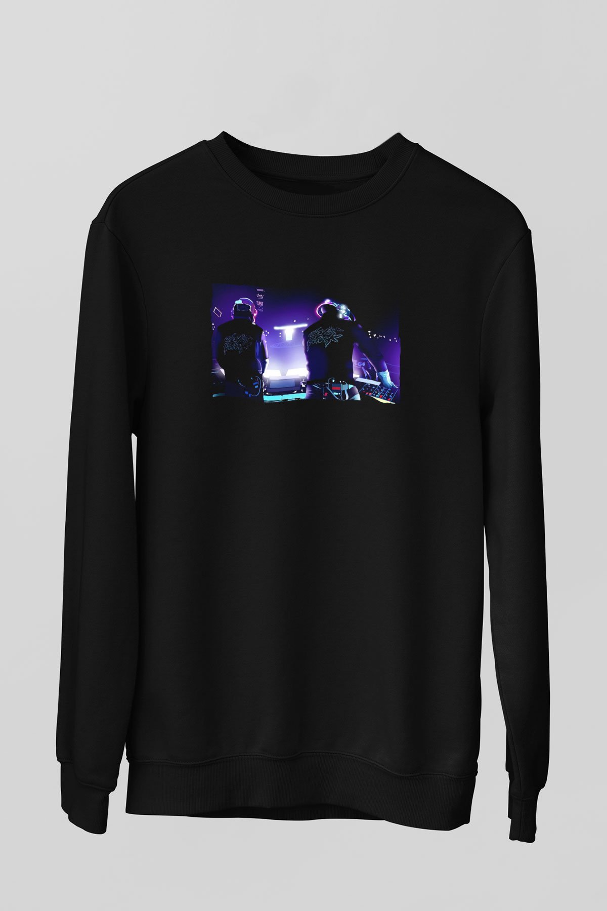 Daft Punk Siyah Unisex Sweatshirt