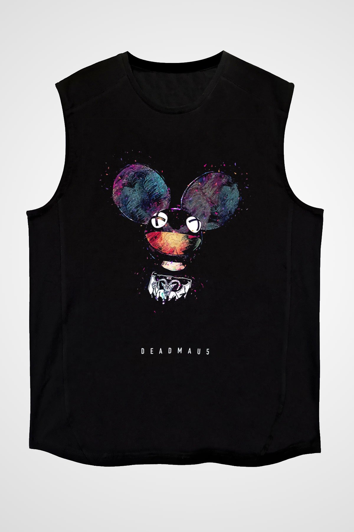 Deadmau5 Siyah Unisex Kolsuz Tişört