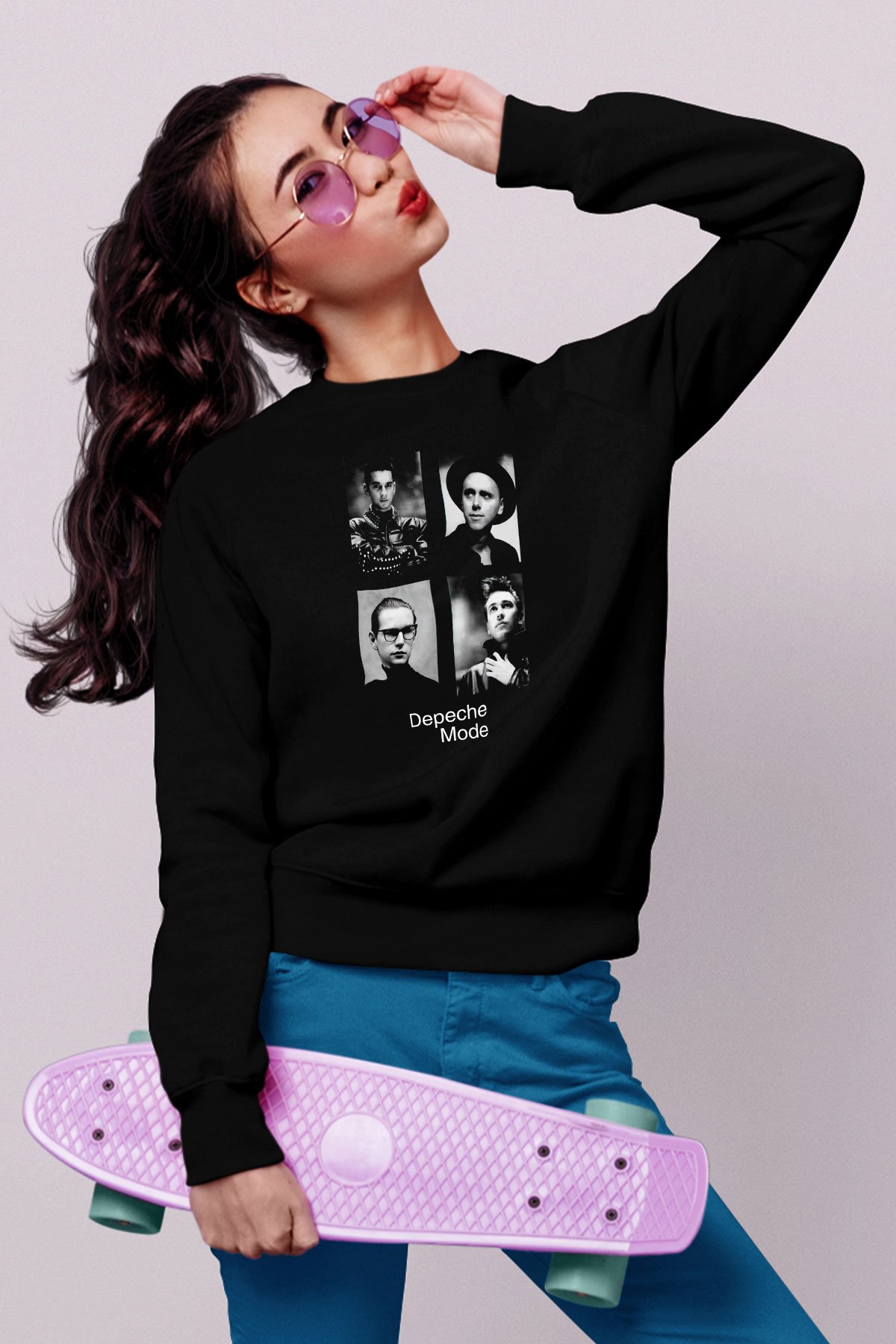 Depeche Mode Siyah Unisex Sweatshirt