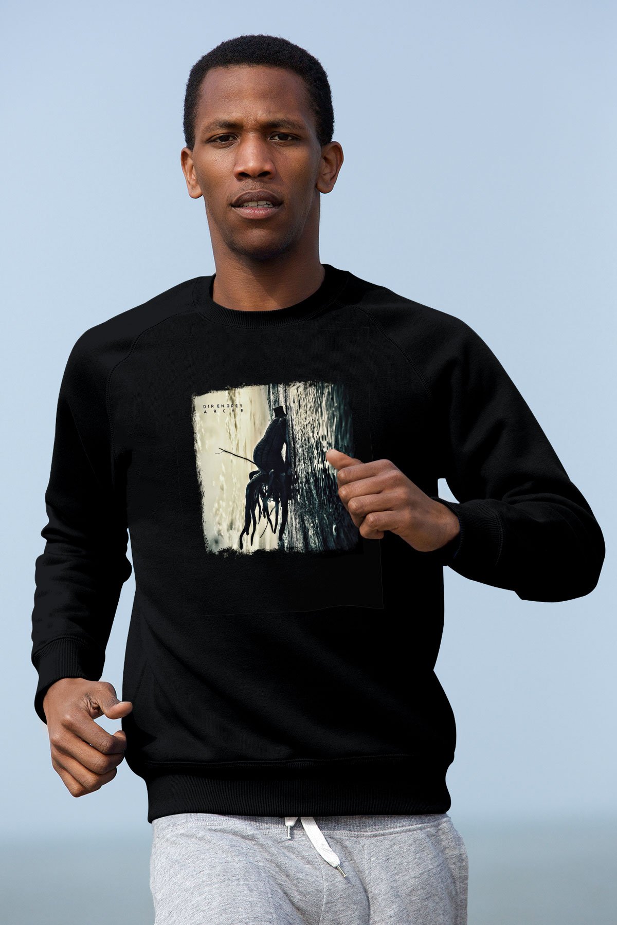 Dir En Grey Baskılı Unisex Siyah Sweatshirt