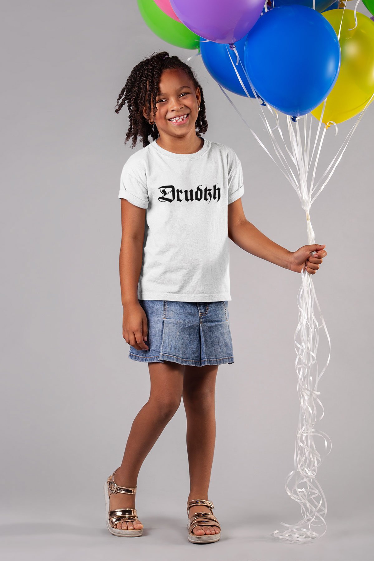 Drudkh Baskılı Beyaz Unisex Çocuk Tişört