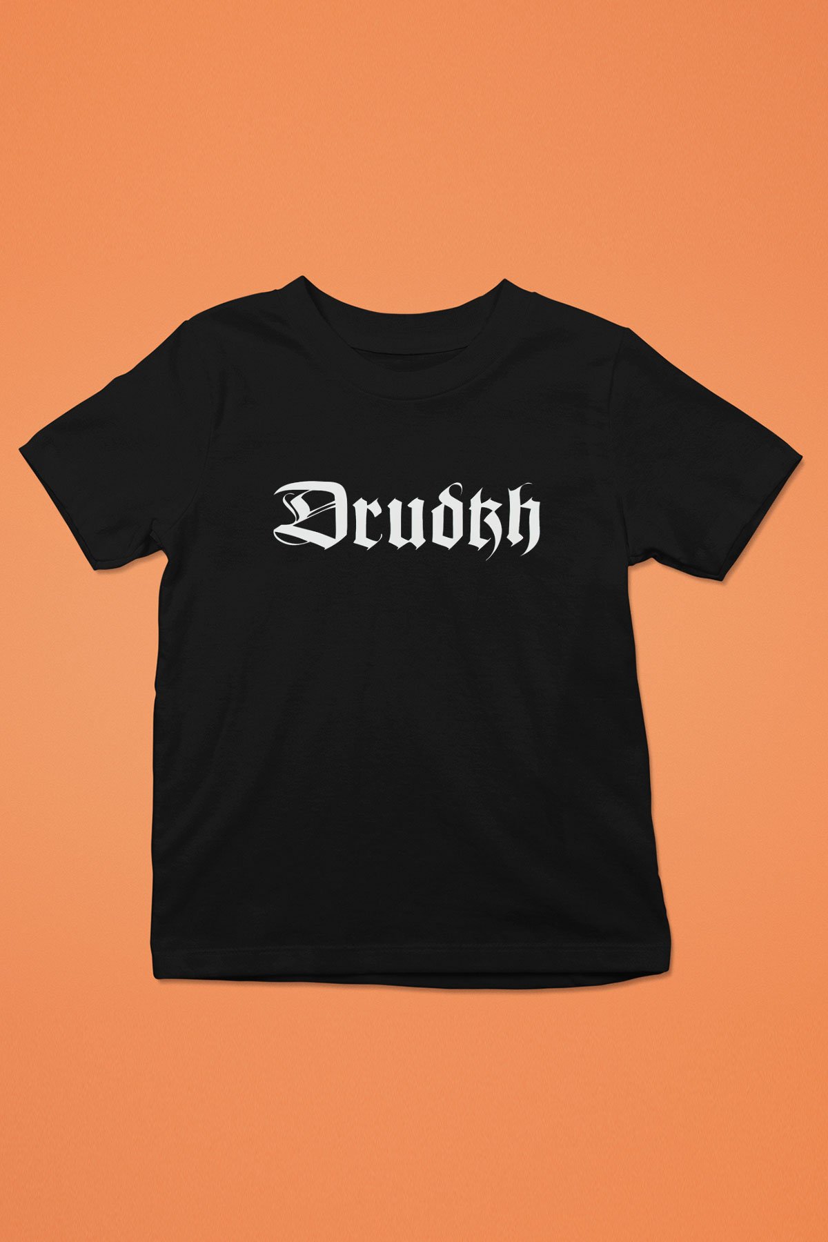 Drudkh Baskılı Siyah Unisex Çocuk Tişört