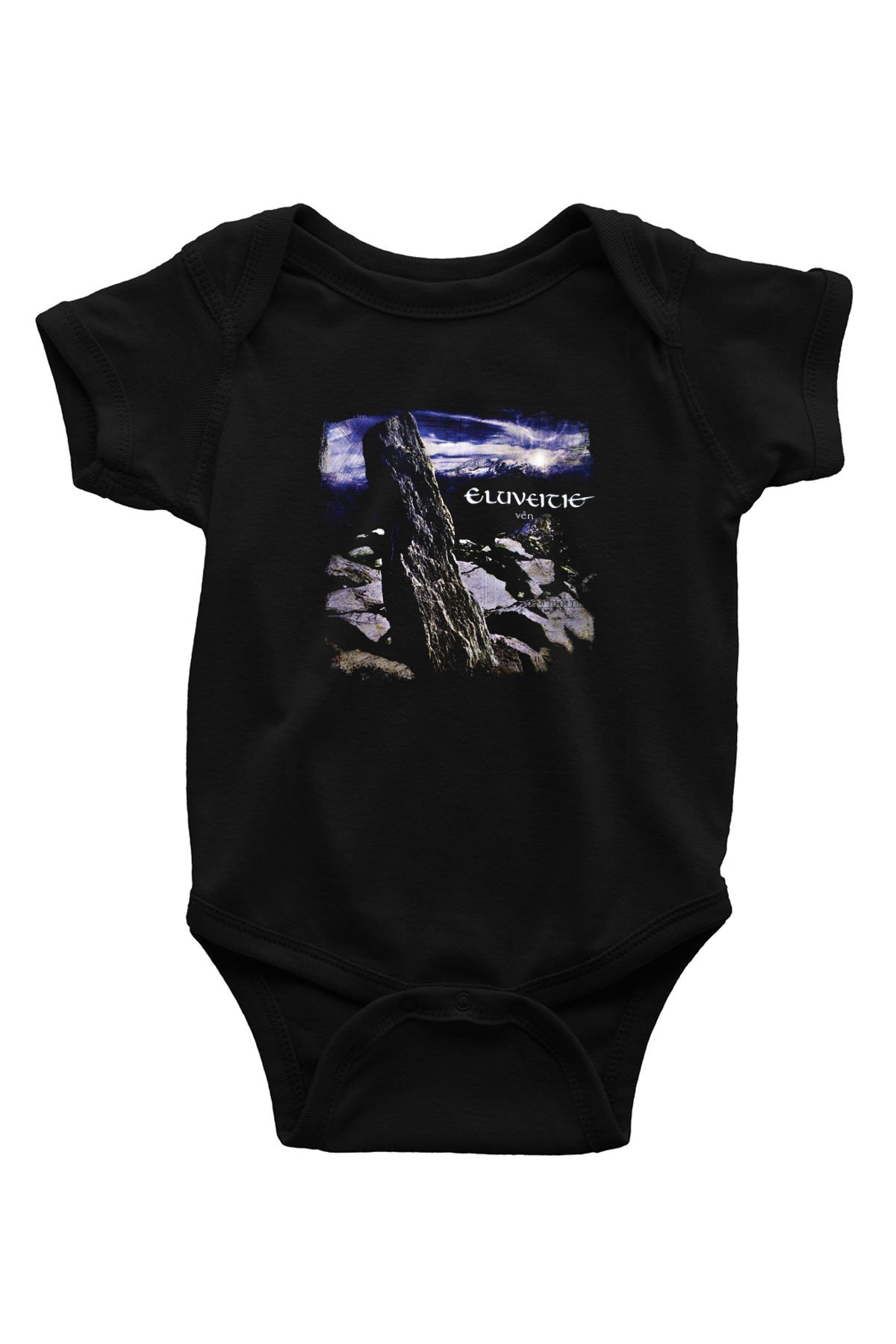 Eluveitie Baskılı Unisex Siyah Bebek Body - Zıbın
