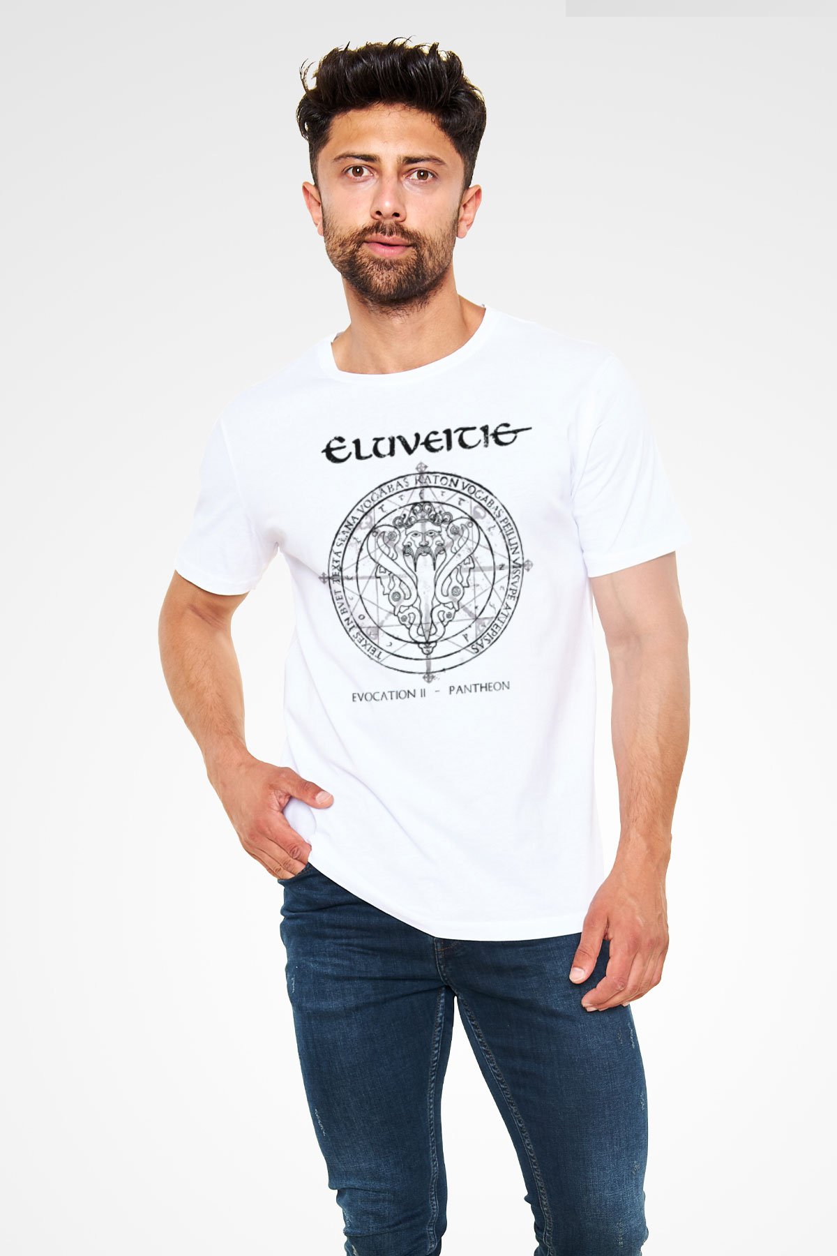 Eluveitie Beyaz Unisex Tişört T-Shirt - TişörtFabrikası
