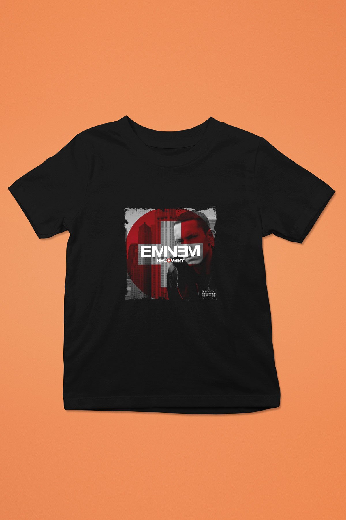 Eminem Baskılı Unisex Siyah Çocuk Tişört