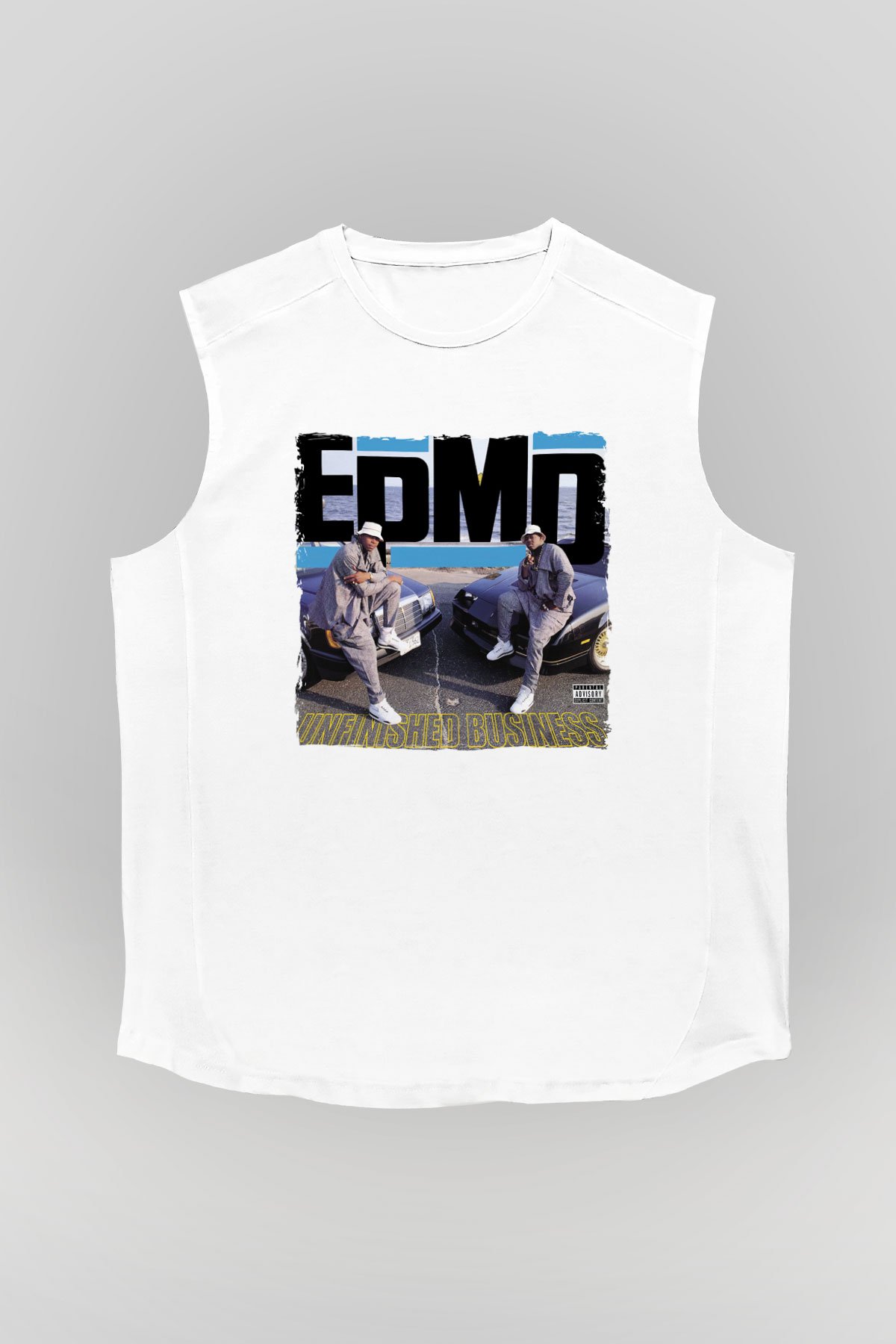 EPMD Beyaz Unisex Kolsuz Tişört