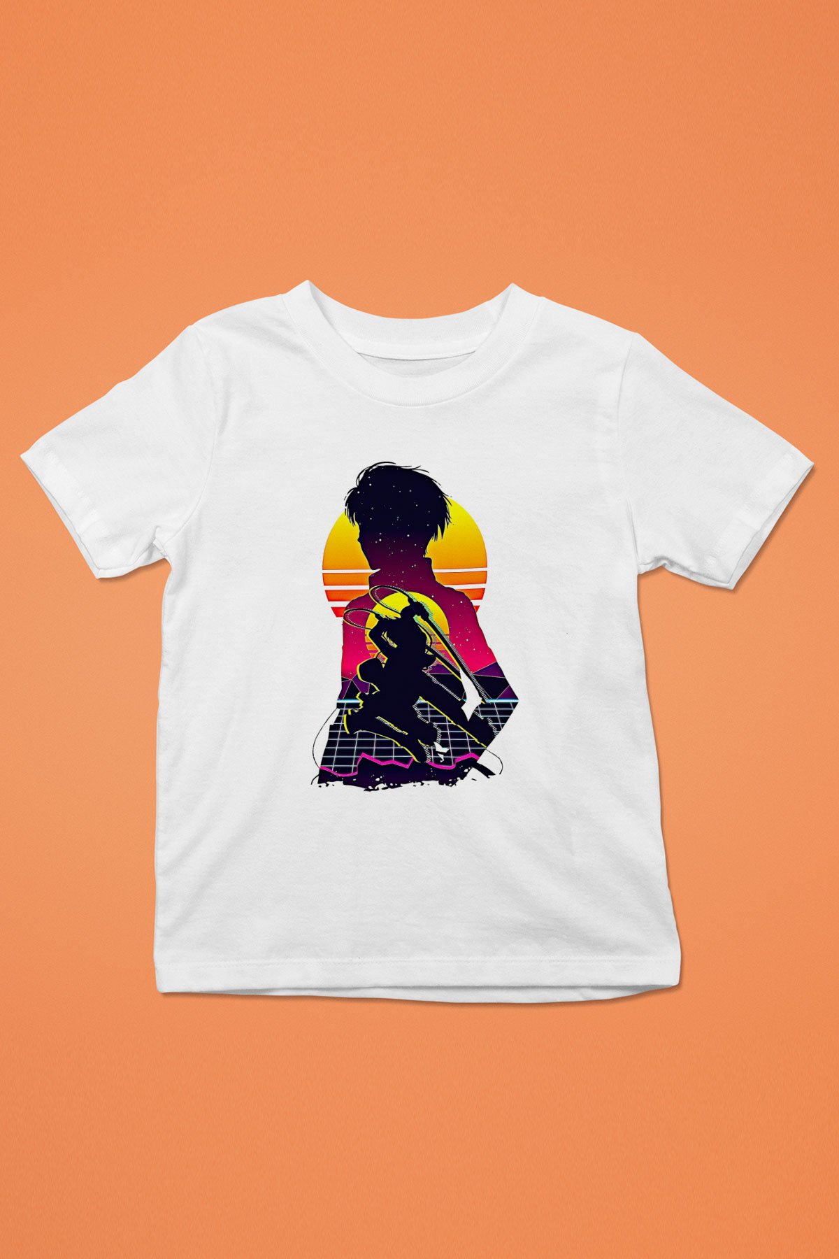 Eren Jaeger Baskılı Beyaz Unisex Beyaz Çocuk Tişört - Tshirt