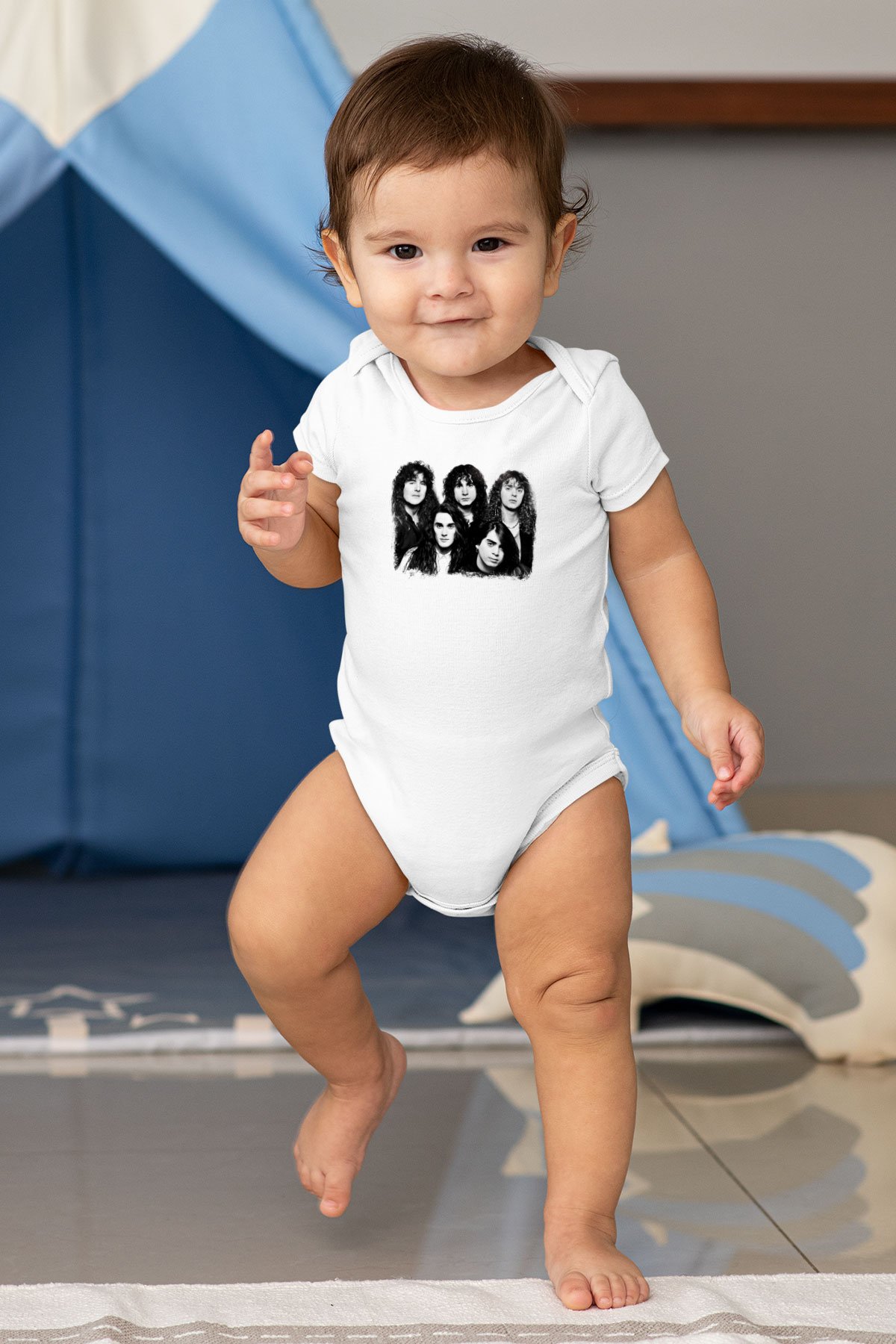 Fates Warning Baskılı Unisex Beyaz Bebek Body - Zıbın