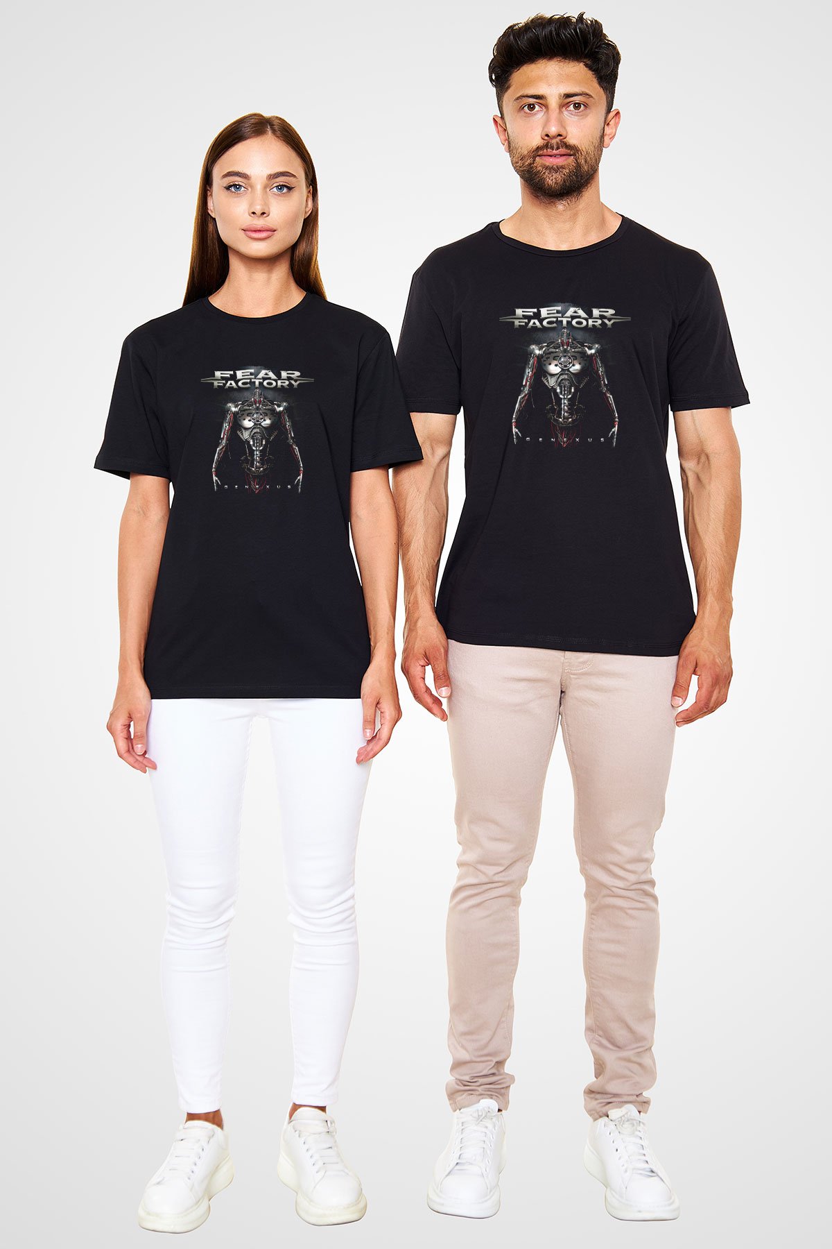 Fear Factory Baskılı Unisex Siyah Tişört