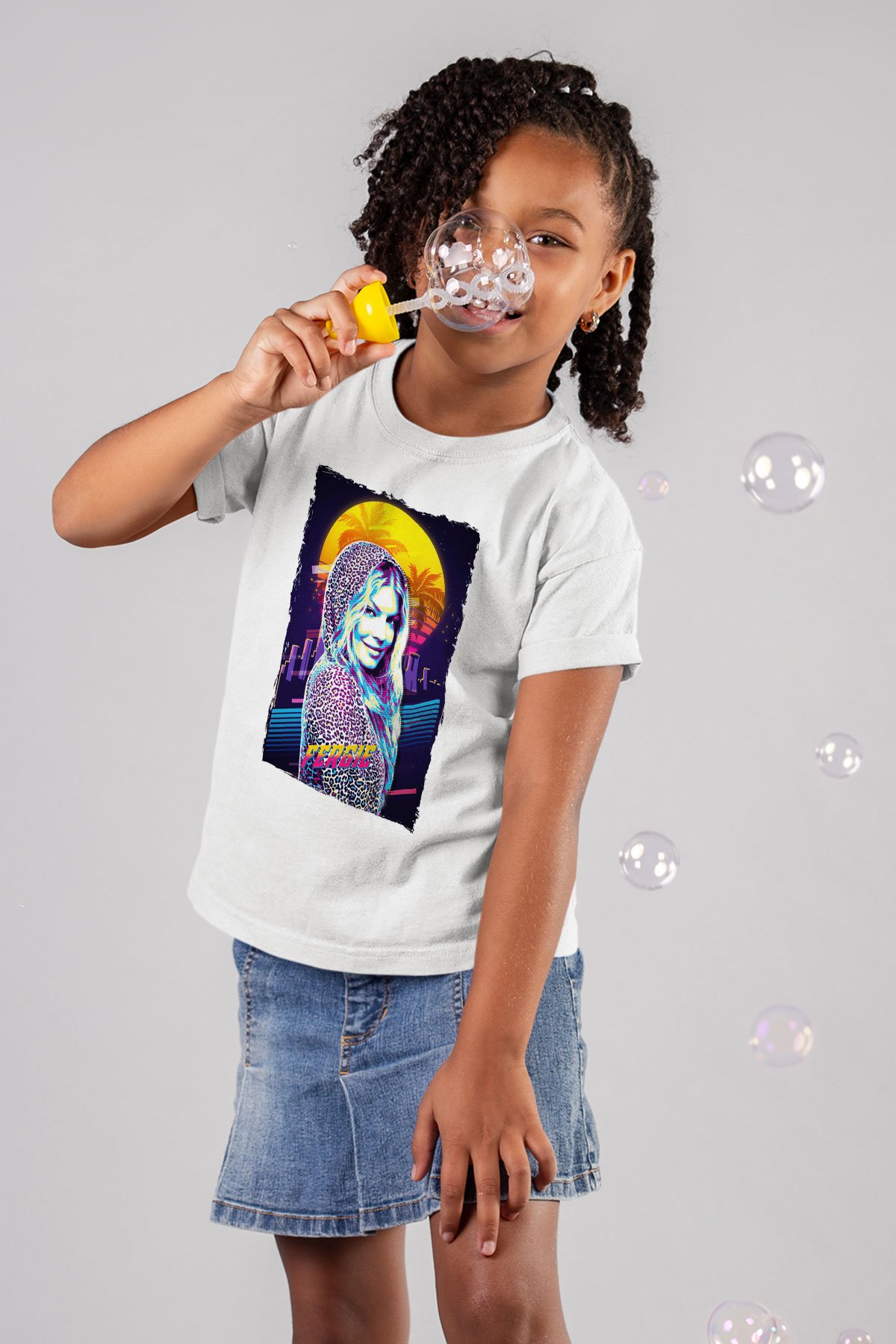 Fergie Beyaz Unisex Çocuk Tişört