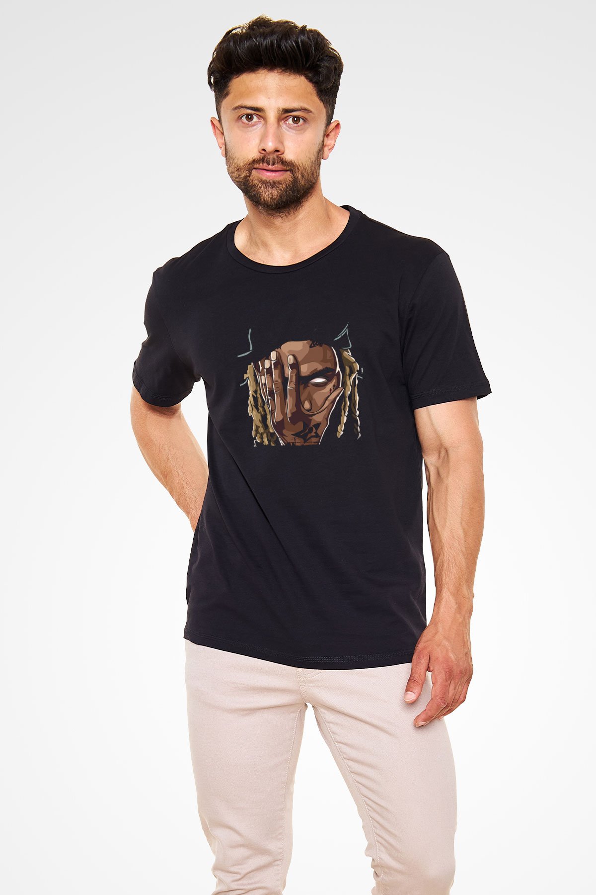 Fetty Wap Baskılı Unisex Siyah Tişört