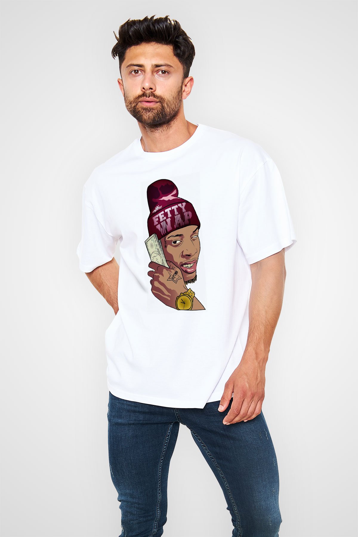 Fetty Wap Beyaz Unisex Tişört T-Shirt - TişörtFabrikası