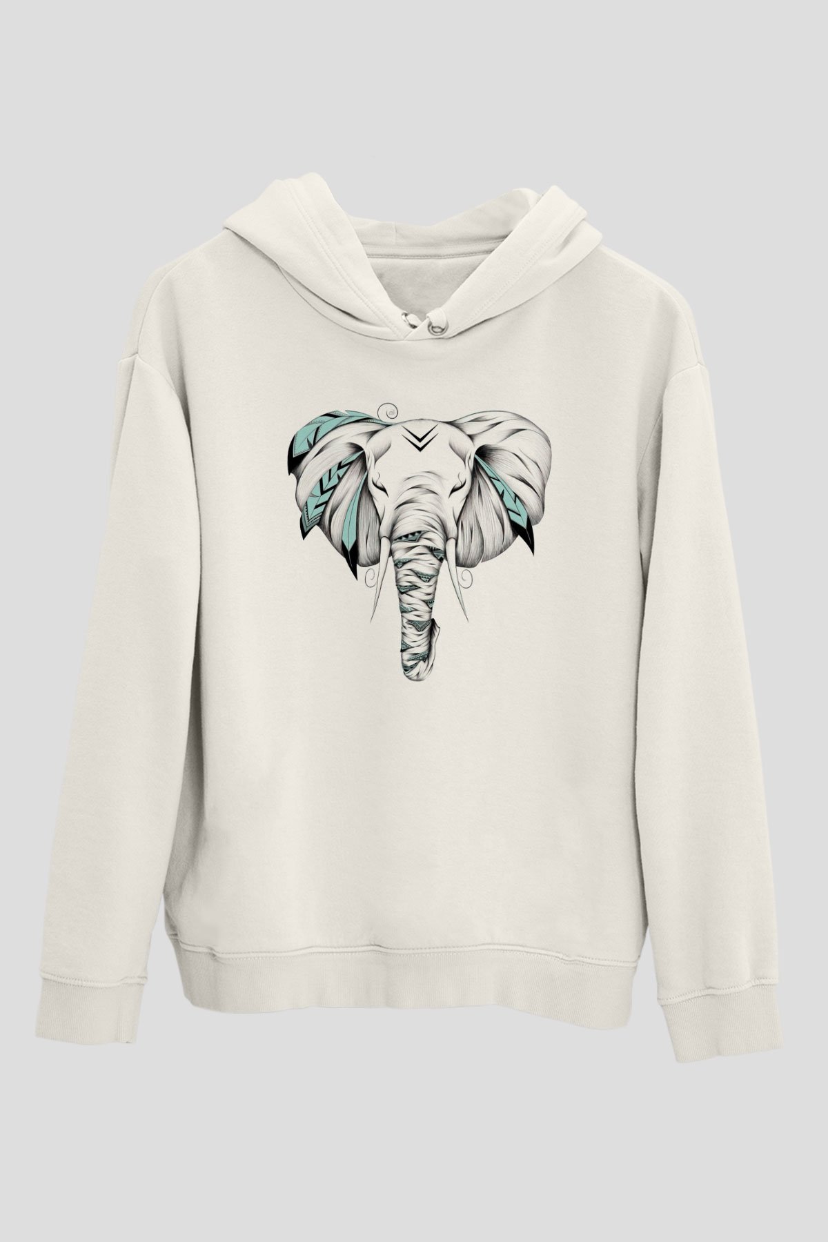 Fil Beyaz Unisex Hoodie