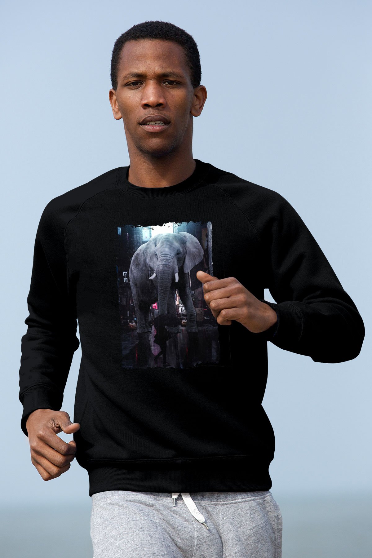 Fil Siyah Unisex Sweatshirt