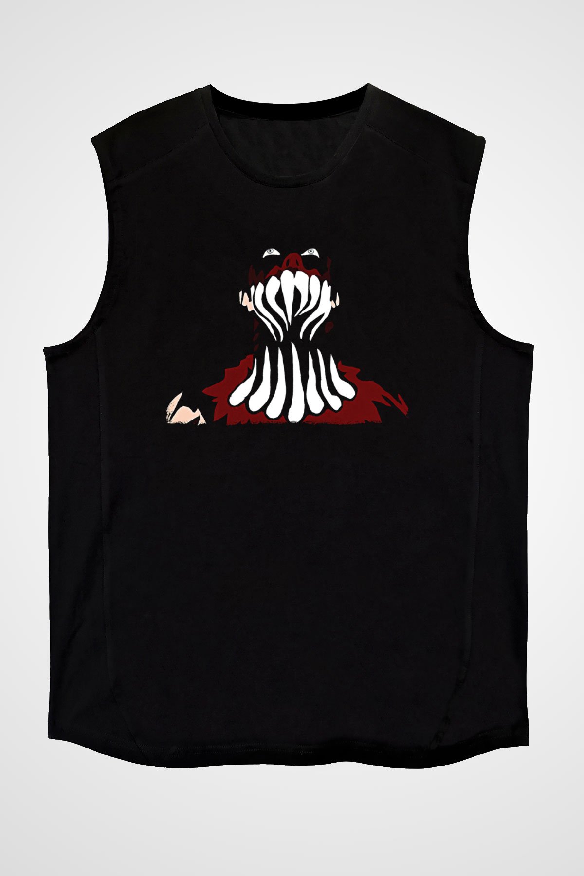 Finn Balor Baskılı Unisex Siyah Kolsuz Tişört - Tshirt