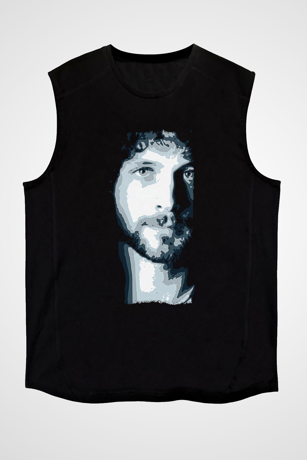 Fleetwod Mac Baskılı Unisex Siyah Kolsuz Tişört - Tshirt